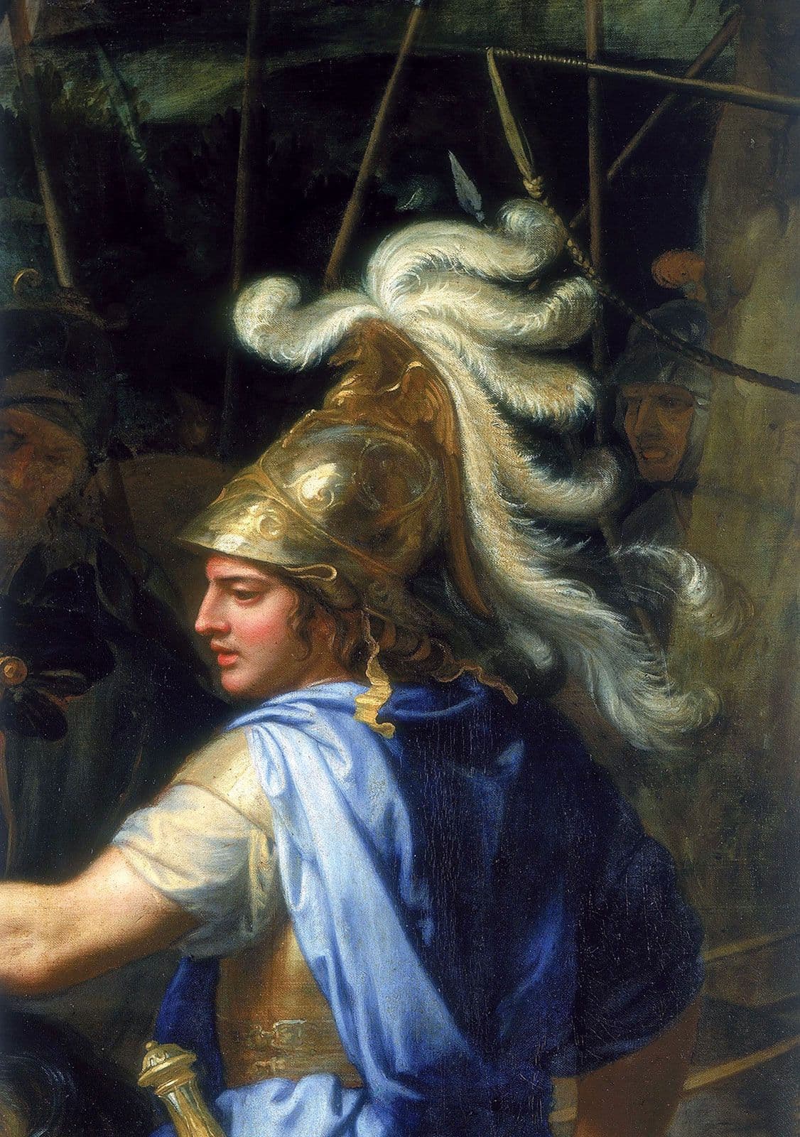 Seventeenth-century painting of Alexander the Great meeting the Indian king Porus
