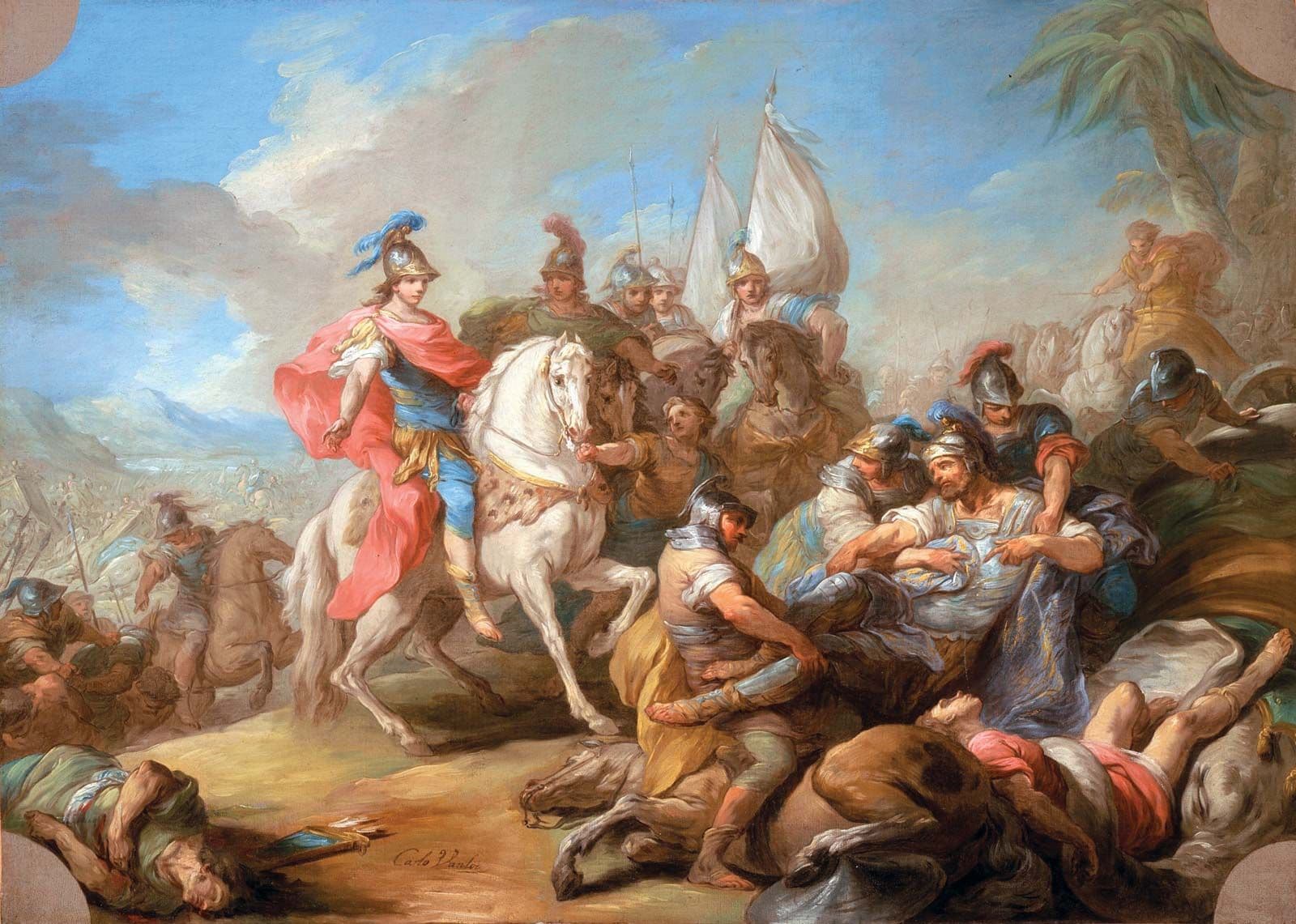 Eighteenth-century painting of Alexander's victory over Porus
